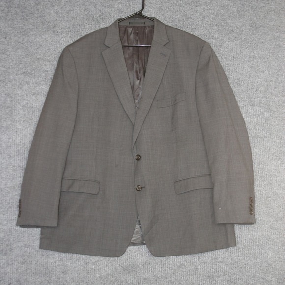 LAUREN RALPH LAUREN Men Charcoal Size 50R Grey Wool Suit Blazer Classic Jacket